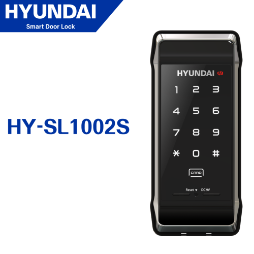 Hyundai 智能指紋密碼門鎖 - 外掛式 HY-SL1002-銀框