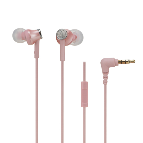 Audio-Technica AT 智能手機專用入耳式耳塞咪高峰 - 粉色 (ATH-CK350IS PK)
