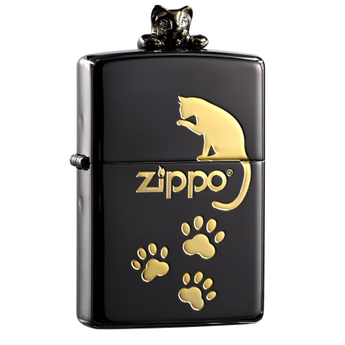 Zippo -【日版】黑冰 貓之凝望防風打火機