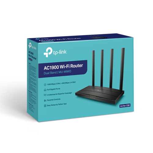 TP-Link Archer C80 AC1900雙頻千兆無綫路由器