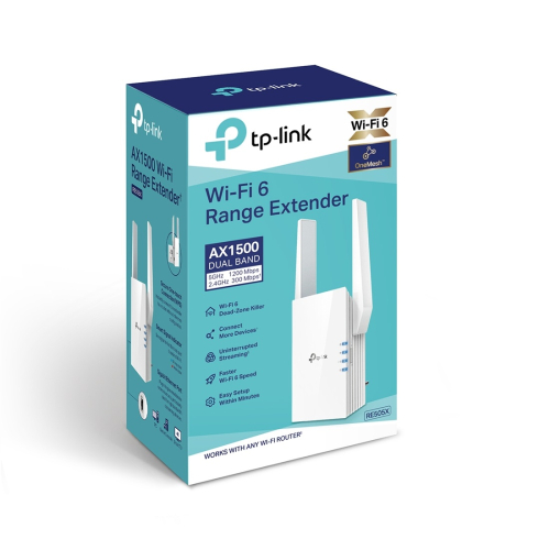 TP-Link - RE505X AX1500 雙頻 WiFi 6訊號延伸器/WIFi 放大器/OneMesh