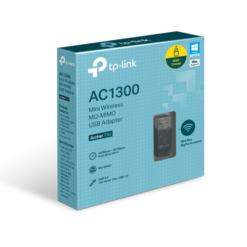 TP-Link - Archer T3U AC1300 無綫雙頻Wi-Fi網路 USB3.0 MU-MIMO wIfI訊號接收器