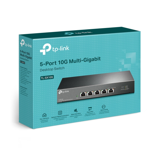 TP-Link - TL-SX105 5埠 100Mbps/1Gbps/10Gbps Gigabit桌上型交換機 乙太網絡分線器