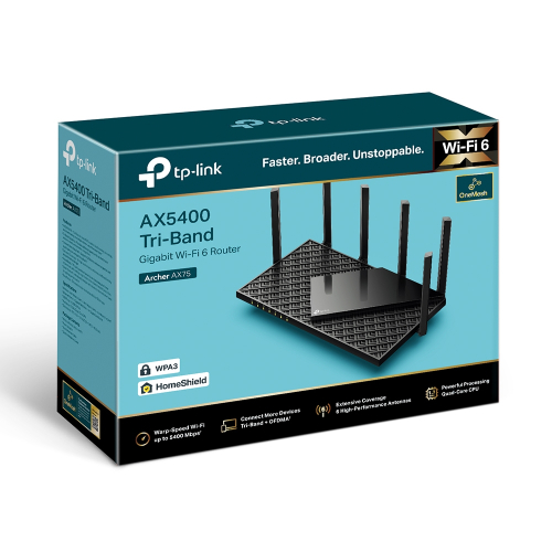 TP-Link - Archer AX75 AX5400三頻Gigabit WiFi6 Router / WIFi6 路由器 / WIFi6 無線路由器