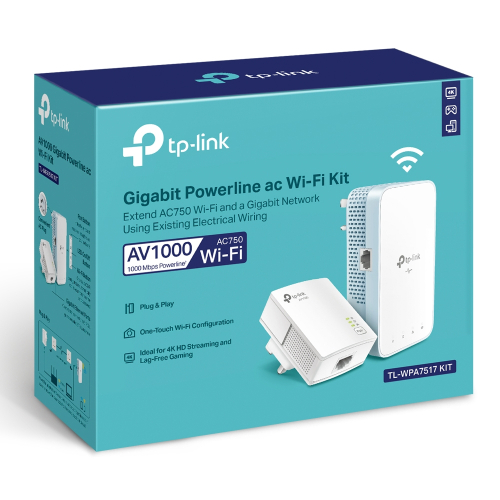 TP-Link - TL-WPA7517 KIT（套裝） AV1000高速電力綫網路橋接器 帶 AC750雙頻WiFi PowetLine PLC HomePlug