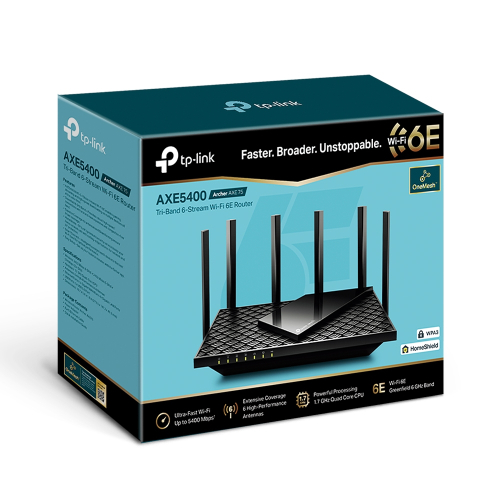 TP-Link - Archer AXE75 AXE5400三頻Gigabit WiFi6E Router路由器 / OFDMA MU-MIMO / 6GHz