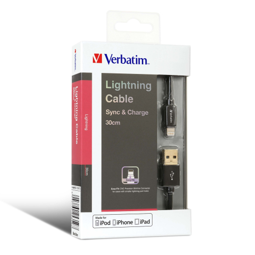 Verbatim Step-up Lightning MFi 快速充電傳輸線