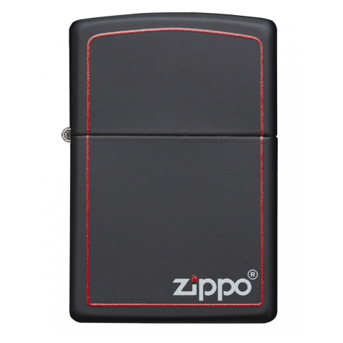Zippo -【美版】紅框黑啞漆防風打火機