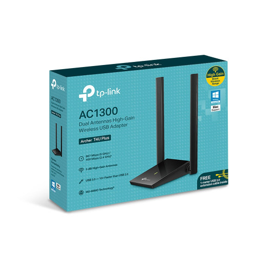 TP-Link - Archer T4U Plus AC1300雙頻wifi接收器/USB wifi接收器/USB wifi手指 增強天線