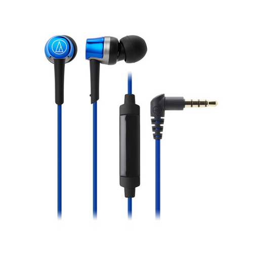 Audio-Technica AT INNER-EARPHONES 高音質 四種耳塞 袖珍機身- 藍色 (ATH-CKR30IS BL）