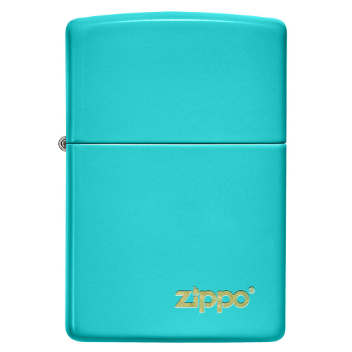 Zippo -【美版】經典扁平綠松石 Zippo 標誌設計防風打火機