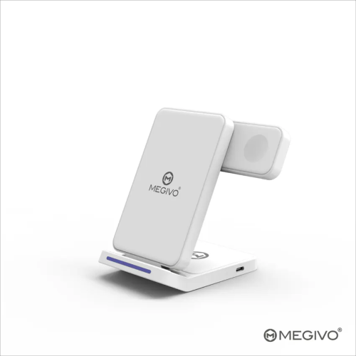 Megivo - Magboost Go Travel 3合1摺疊式無線充電座-白色 便攜式無線充電座︱充電座