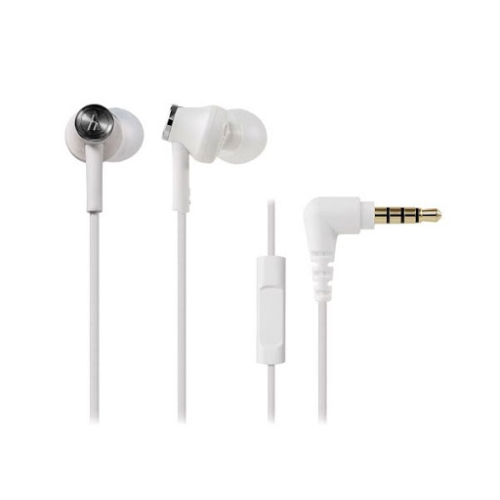 Audio-Technica AT 智能手機專用入耳式耳塞咪高峰 - 白色 (ATH-CK350IS WH)